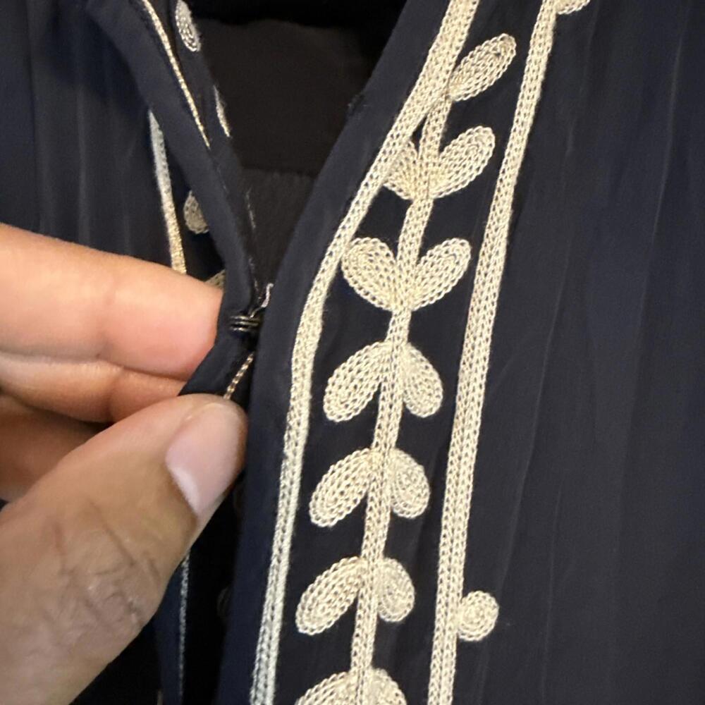 $950 Isabel Marant Etoile Embroidered Crepe 'Feliana' Midi Dress Sz: 34 US 2 - Picture 6 of 15